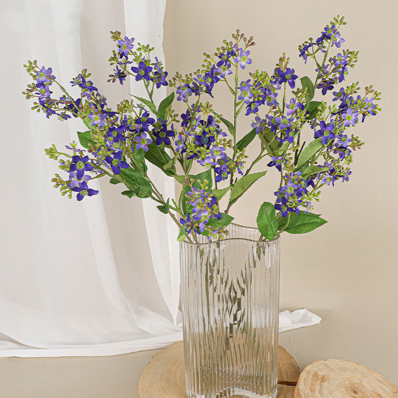 27.5 Inch Tweedia Spray Branch Artificial Silk Flowers 6 Stems Long Stems Bulk