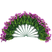 20 Bundles Artificial Flowers for Outdoor Home Decor, Spring Fall Seasonal, Silk Fake Plants