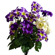 19 Inch UV-Resistant Artificial Silk Petunias, Realistic Outdoor Decor, Bulk Quantity