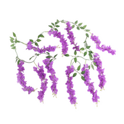7 Ft Artificial Silk Wisteria Garland, Hanging Flowers for Wedding Arch, Outdoor Garden Porch Decor, Bulk Quantity