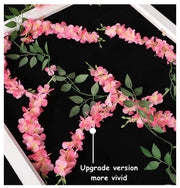 7 Ft Artificial Silk Wisteria Garland, Hanging Flowers for Wedding Arch, Outdoor Garden Porch Decor, Bulk Quantity