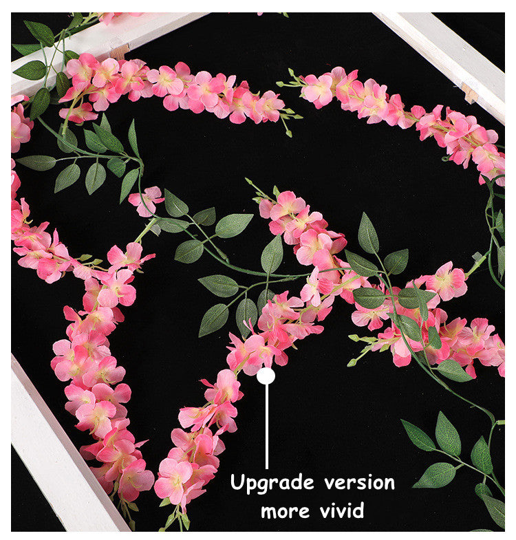 7 Ft Artificial Silk Wisteria Garland, Hanging Flowers for Wedding Arch, Outdoor Garden Porch Decor, Bulk Quantity