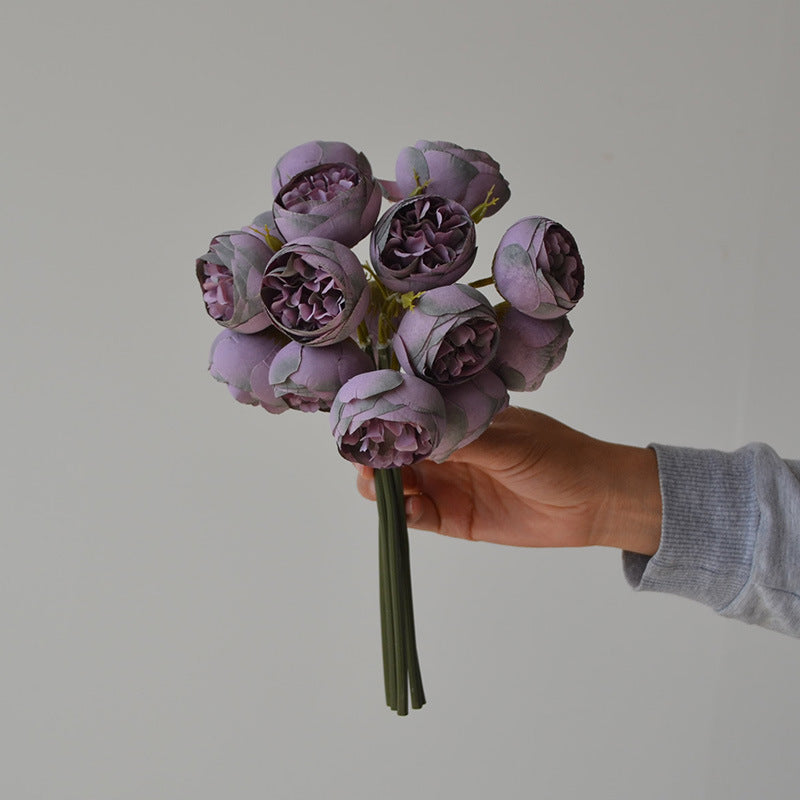 11 Inch Artificial Peony Buds Bouquet 10 Pcs Autumn Fall Colors for Wedding Centerpieces Home Decor Thanksgiving