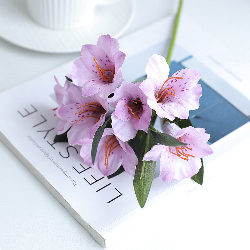 19 Inch Peruvian Lily Stems 10 Pcs Artificial Silk Flowers Bulk Pack