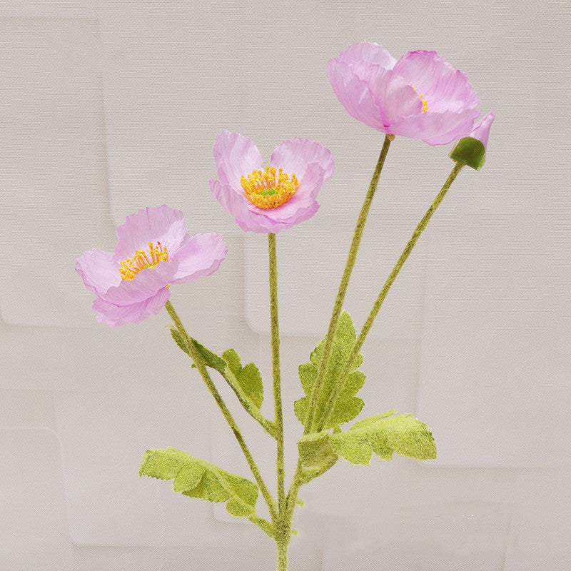 23 Inch Artificial Silk Poppy Flower Stems Spray Style, 10 Pcs