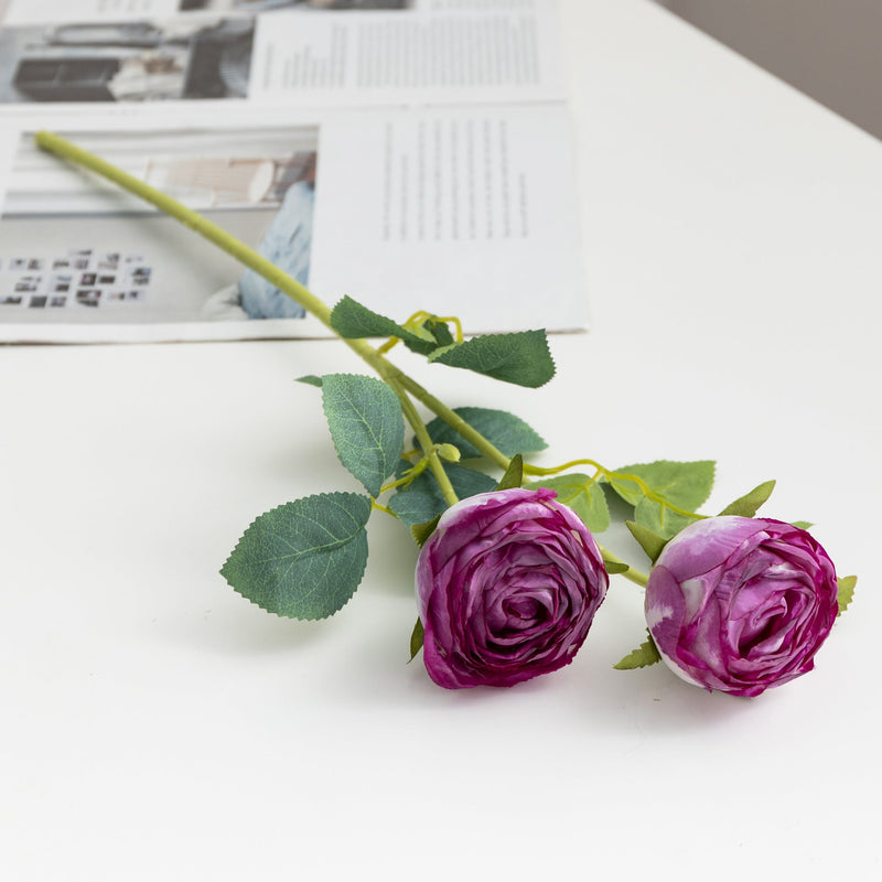 20 Inch Artificial Silk Peony Spray Branch Stems, 10 Pcs Bulk Pack
