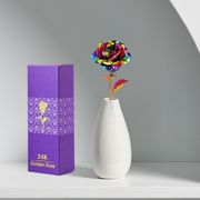 Artificial Rose Flowers with Vase 12 Inch 10 Pcs Bulk Silk Valentine's Day Anniversary Gifts
