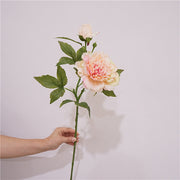 Real Touch Peony Stem Artificial Silk Flower 18 Inch Single Stem