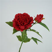 Real Touch Peony Stem Artificial Silk Flower 18 Inch Single Stem