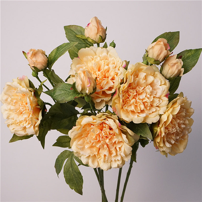 Real Touch Peony Stem Artificial Silk Flower 18 Inch Single Stem