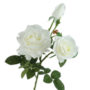Real Touch Rose Spray Stems with Buds, 6 Stems, Artificial Silk Flowers