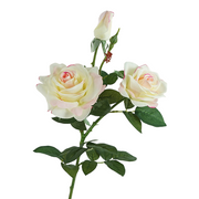 Real Touch Rose Spray Stems with Buds, 6 Stems, Artificial Silk Flowers