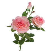 Real Touch Rose Spray Stems with Buds, 6 Stems, Artificial Silk Flowers