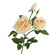 Real Touch Rose Spray Stems with Buds, 6 Stems, Artificial Silk Flowers