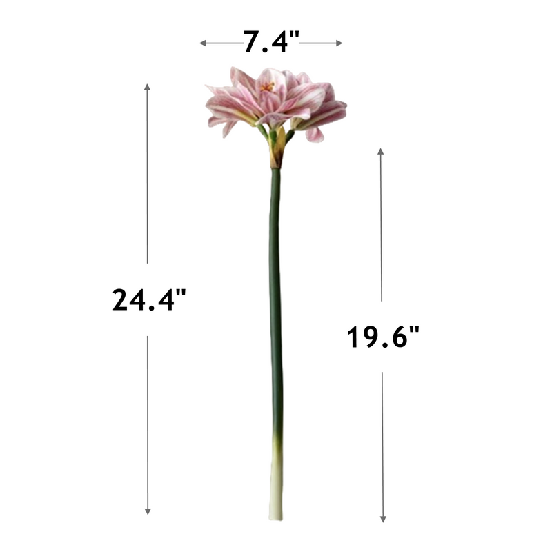 Real Touch Amaryllis Stem Artificial Flower 12 Inch Spring Bloom 1 Pc