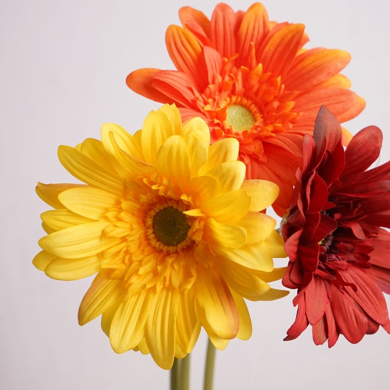 25.5 Inch Gerbera Daisy Stems 6 Pcs Real Touch Silk Artificial Flowers for Wedding Home Decor