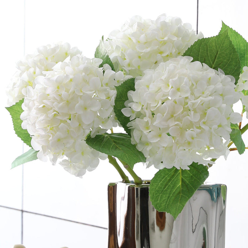 18 Inch Silk Hydrangea Flowers Bouquet, 10 Pcs Artificial Hydrangea Stems for Bulk Wholesale