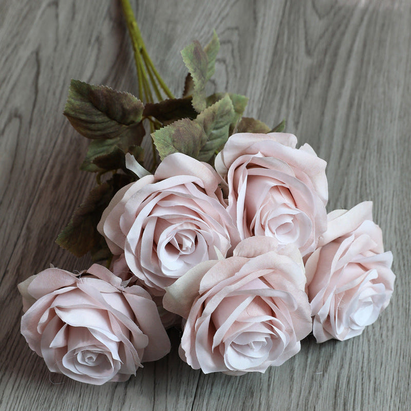 18 Inch Artificial Rose Bush 10 Pcs UV Resistant Silk Flowers for Indoor Outdoor Use