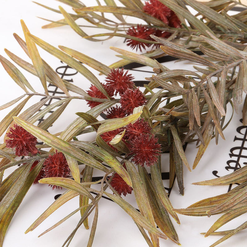 21.6 Inch Artificial Acacia Fruit Branches, Autumn Colors, 6 Stems for Floral Arrangements and Seasonal Decor