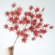 23.6 Inch Artificial Maple Leaf Stems 10 Pcs Autumn Harvest Festival Decor for Entryway Dining Table Fireplace