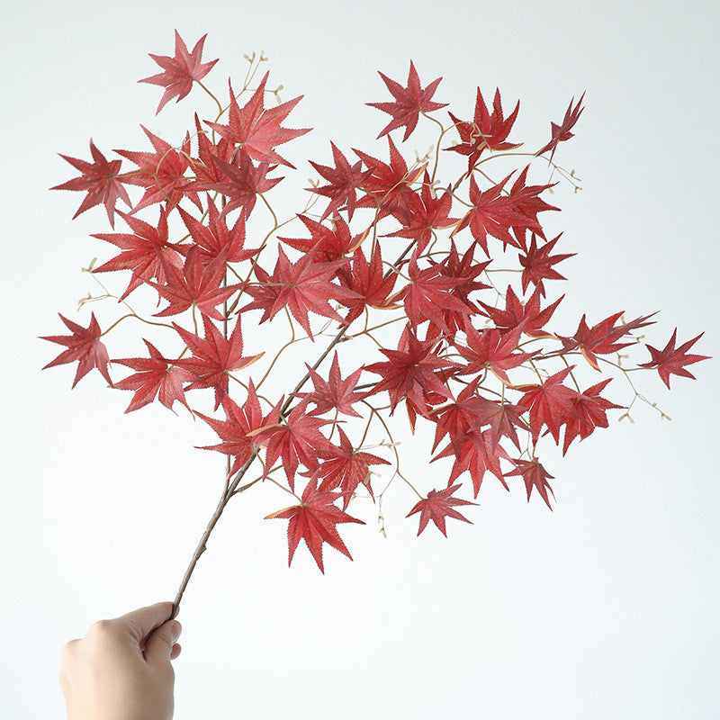 23.6 Inch Artificial Maple Leaf Stems 10 Pcs Autumn Harvest Festival Decor for Entryway Dining Table Fireplace