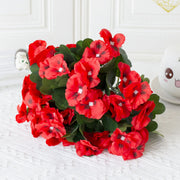 2 Pcs Artificial Pansy Bush Flowers UV Resistant for Outdoors, Bulk Wholesale