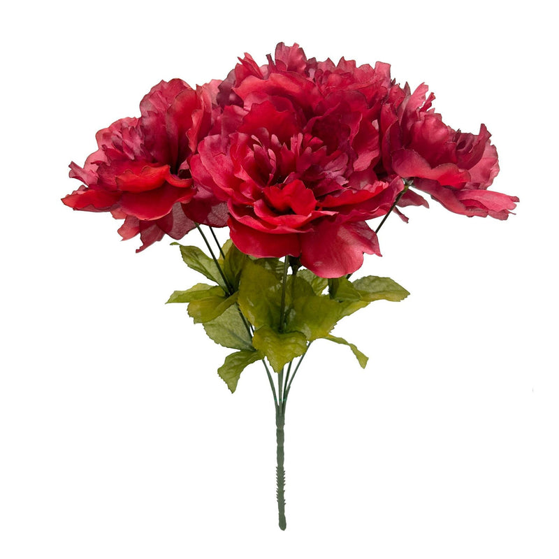 Artificial Peony Bush Bouquet 10 Pcs Fall Decor Faux Silk Flowers Autumn Home Decoration