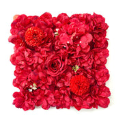 15 x 15 Inch 3D Silk Rose Flower Wall Panels Bulk Floral Decorative Panels
