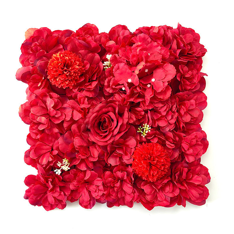 15 x 15 Inch 3D Silk Rose Flower Wall Panels Bulk Floral Decorative Panels