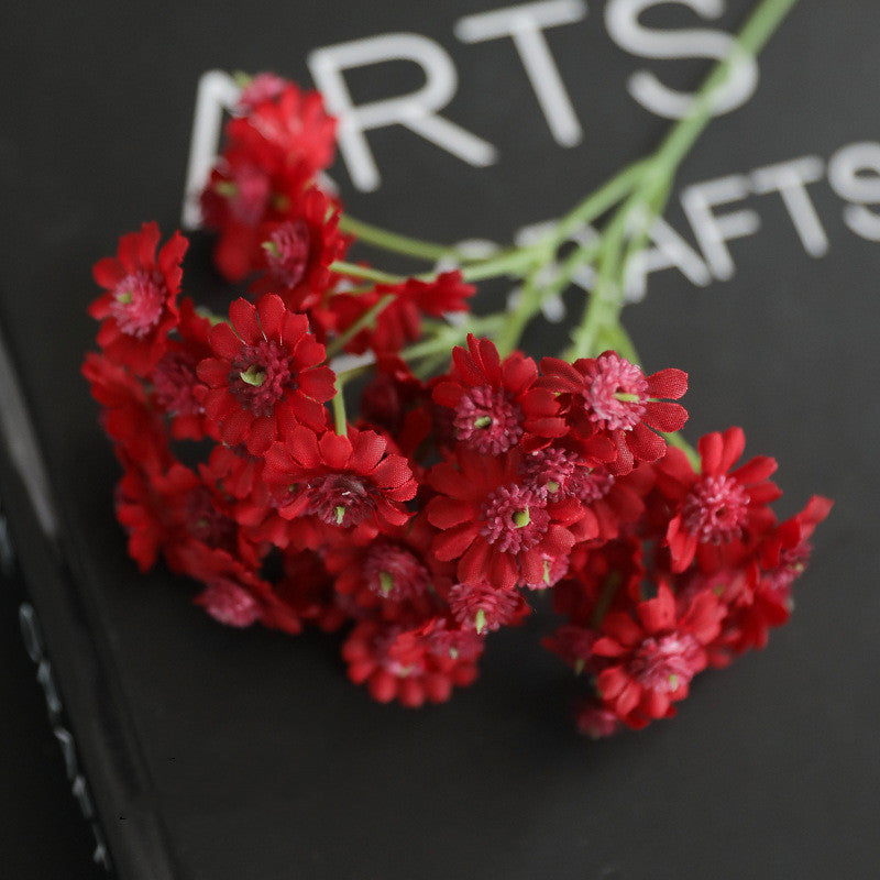 5 Pcs Artificial Daisy Stems Bouquet, Tiny White Silk Daisy Flowers for Home Garden Vase Decor