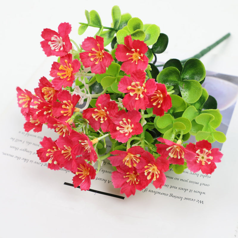 10 Inch Artificial Oxalis Flowers 10 Pcs UV Resistant Outdoor Detachable Plants