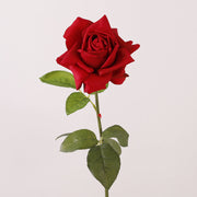 Artificial Blooming Rose Stem 12 Inch Real Touch Silk Flower