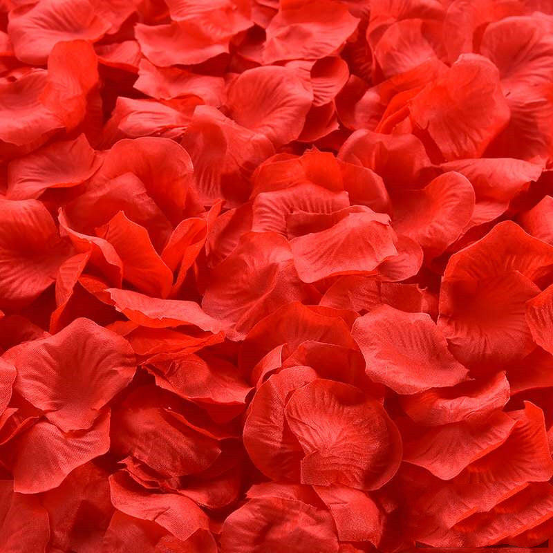 Faux Rose Petals for Wedding Engagement Decorations, Artificial Silk Flower Petals, 200 Pcs