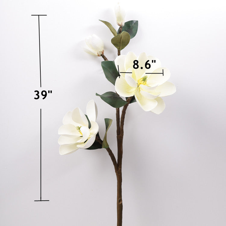 39 Inch Extra Tall Magnolia Stems 10 Pcs Real Touch Artificial Spring Flowers
