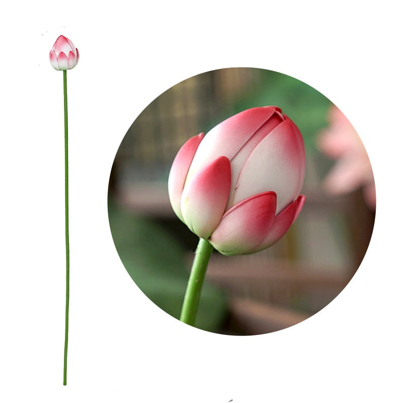 38.5 Inch Extra Large Lotus Stems with Leaves, 10 Pcs Artificial Flower Stems for Pool Landscaping