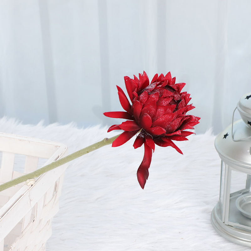 24 Pcs Artificial Silk Artichoke Stems, Autumn Floral Arrangement, Bulk Pack