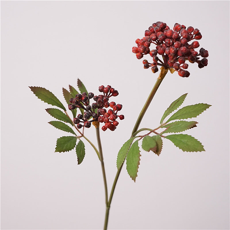21 Inch Artificial Berry Stems, 10 Pcs, Autumn Winter Decor, Silk Material