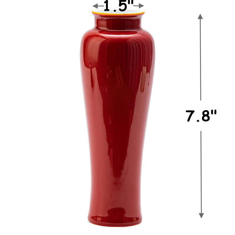 Bulk 7.8" Red Ceramic Vases for Centerpieces Wholesale