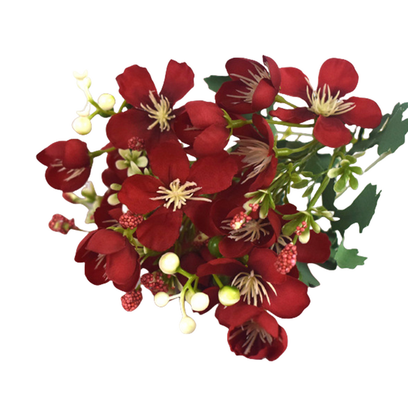 13 Inch Artificial Cherry Blossom Bush, Small Cherry Flowers, Bulk Quantity