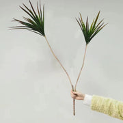 Artificial Dracaena Plant Tree - Bulk Greenery Red Leaves, 10 Pcs, Artificial Silk Plants for Home Decor