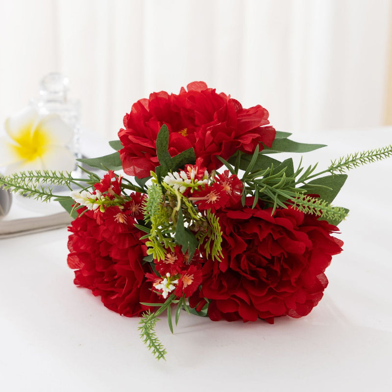 12.6 Inch Faux Silk Peony Bush Flowers, Bulk Quantity for Wholesale and DIY Projects