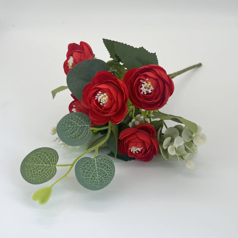 10" Artificial Small Peony Buds Bush Bouquets, 10 Colors, 10 Pcs for Crafts Wholesale