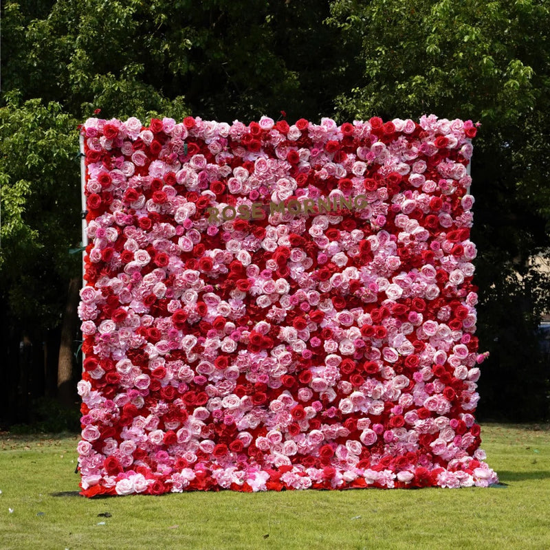 5D Fabric Floral Wall Panels Bulk Set, Customizable Luxury Artificial Flowers for Event Decor