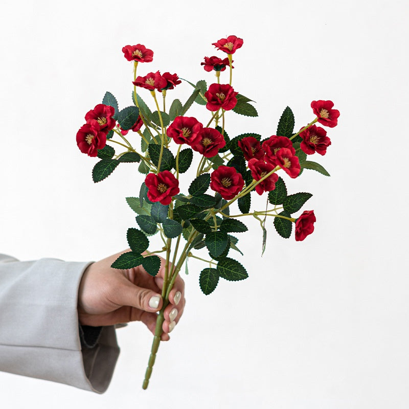 14 Inch Artificial Silk Rosa Bush Flowers 10 Pcs Bulk Wholesale