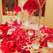 Faux Rose Petals for Wedding Engagement Decorations, Artificial Silk Flower Petals, 200 Pcs