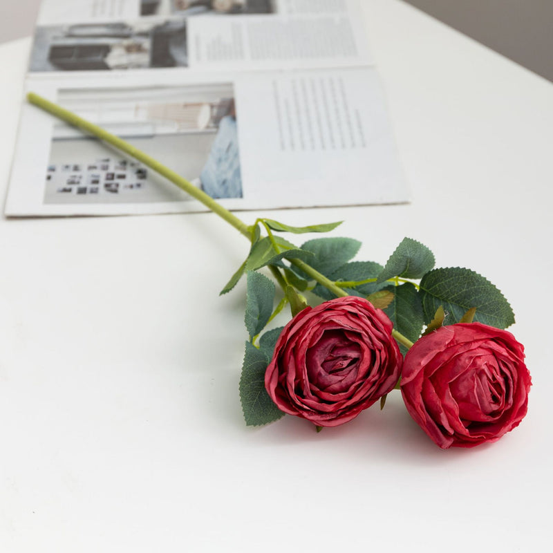 20 Inch Artificial Silk Peony Spray Branch Stems, 10 Pcs Bulk Pack