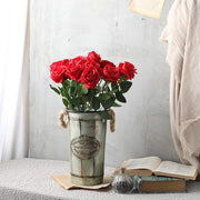 10 Pcs 19 Inch Artificial Silk Rose Flower Bouquet Bulk Wholesale