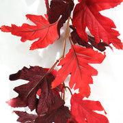 70 Inch Artificial Fall Plum Red Maple Leaf Vines – 70 Pcs Autumn Decor