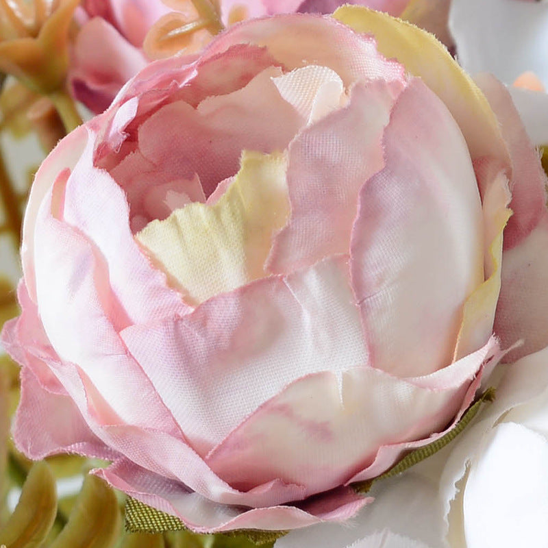 11 Inch Small Artificial Peony Bush Bouquet 10 Pcs Bulk Wedding Craft Flowers