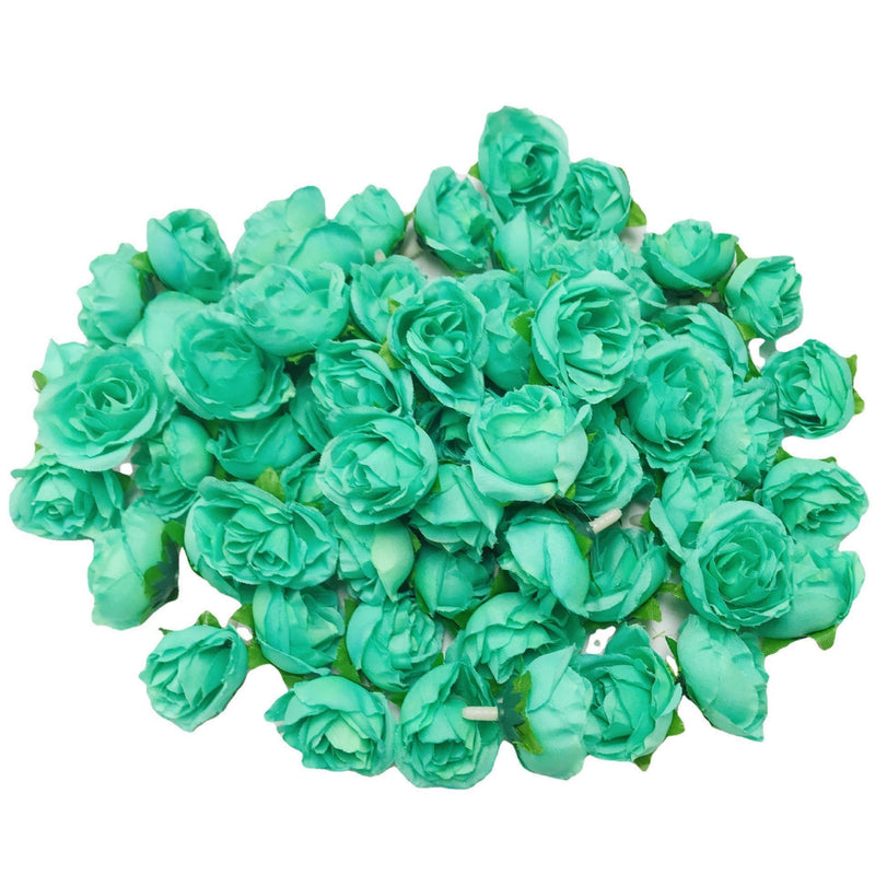 50 Pcs Artificial Tiny Rose Flower Heads for Crafts Wedding Centerpieces Bridal Shower Home Decor